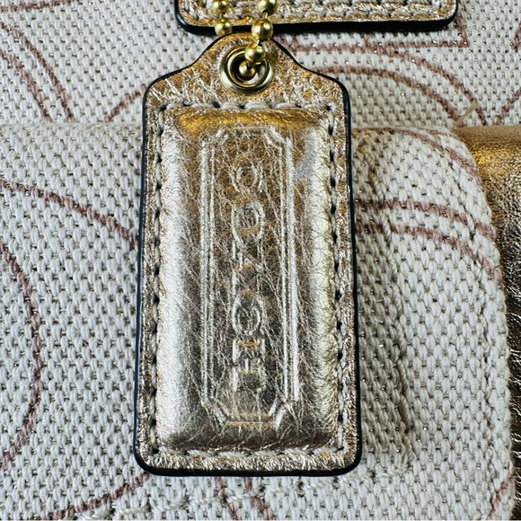 Coach Penelope Signature Metallic Carryall F19231 EUC - Picture 10 of 12